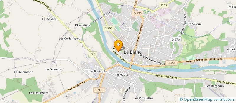 localisation de l'entreprise LA CANTINA LIBRE à LE BLANC