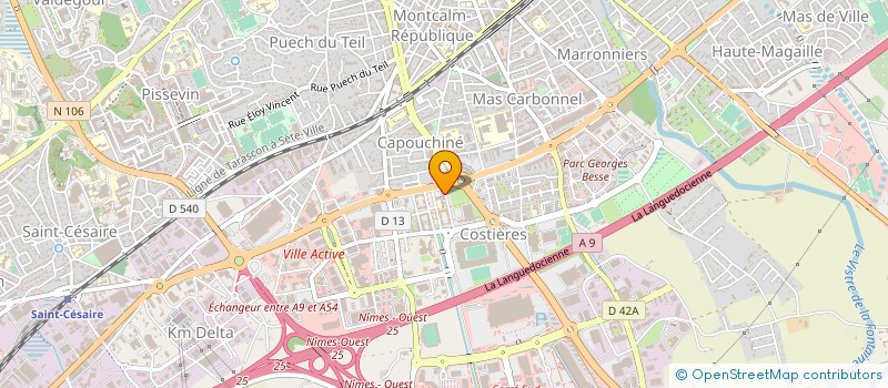 localisation de l'entreprise LA CANTINE CARREE  NIMES