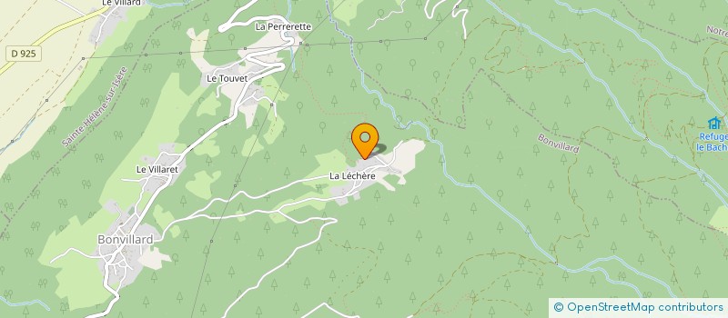 localisation de l'entreprise LA CANTINE D'ELINE  BONVILLARD