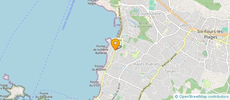 localisation de l'entreprise LA CANTINE DE MARIE à SIX-FOURS-LES-PLAGES