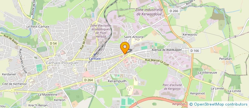 localisation de l'entreprise LA CANTINE DES CHEFS à CARHAIX-PLOUGUER