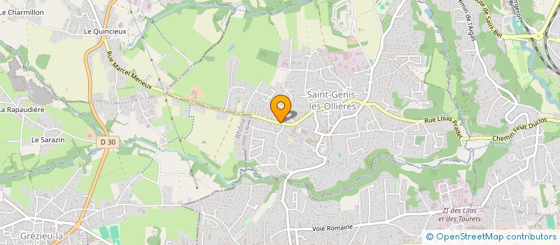 localisation de l'entreprise LA CANTINE DES DELICES  SAINT-GENIS-LES-OLLIERES