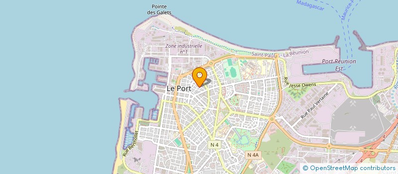 localisation de l'entreprise LA CANTINE DES PATOUNES 974  LE PORT