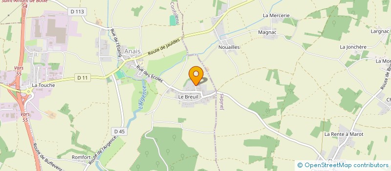 localisation de l'entreprise LA CANTINIERE DE BEDENAC à AUSSAC-VADALLE