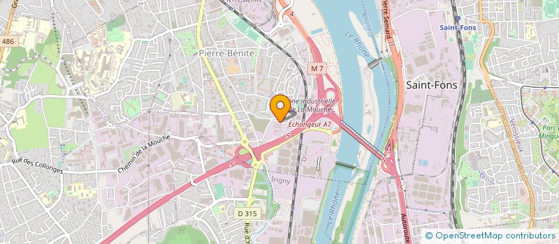 localisation de l'entreprise LA CANUTE LYONNAISE à OULLINS-PIERRE-BENITE