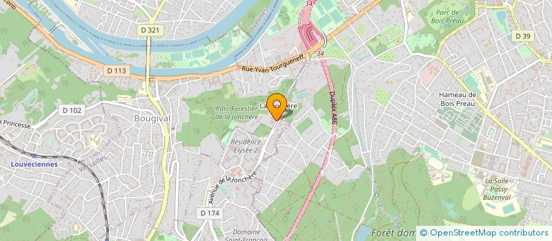 localisation de l'entreprise LA CAPITAINERIE  BOUGIVAL