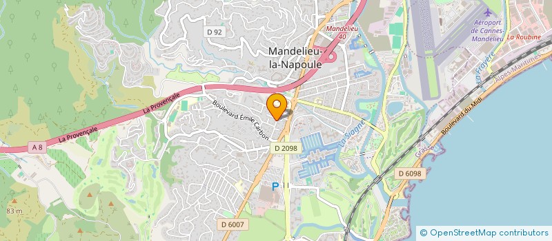 localisation de l'entreprise LA CAPITOUNE à MANDELIEU-LA-NAPOULE
