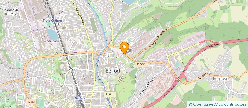localisation de l'entreprise LA CAPONNIERE  BELFORT