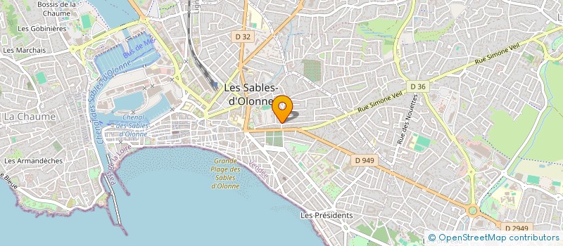 localisation de l'entreprise LA CAPRICIEUSE à LES SABLES D'OLONNE