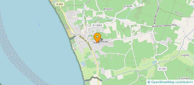 localisation de l'entreprise LA CAPTALEYRE  PLASSAC