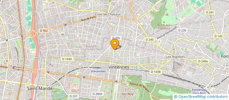 localisation de l'entreprise LA CAPUCINE à VINCENNES