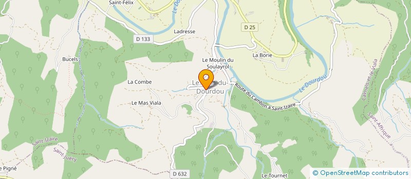 localisation de l'entreprise LA CAPUCINE  CALMELS-ET-LE-VIALA