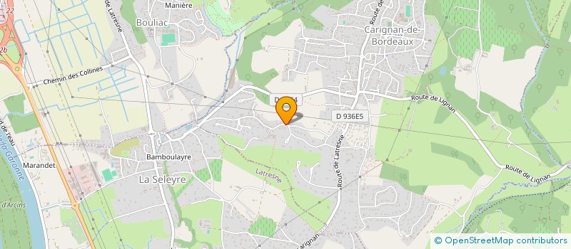localisation de l'entreprise LA CARAFE BG  CARIGNAN-DE-BORDEAUX