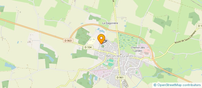 localisation de l'entreprise LA CARAVANE BOTANIQUE  BECON-LES-GRANITS