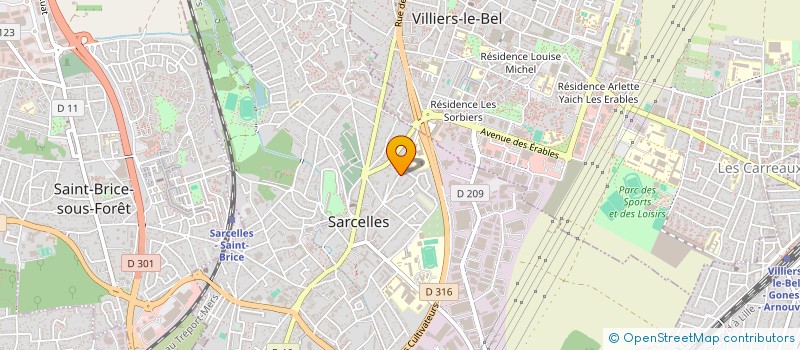 localisation de l'entreprise LA CARAVANE E3S & ANIMATION  SARCELLES