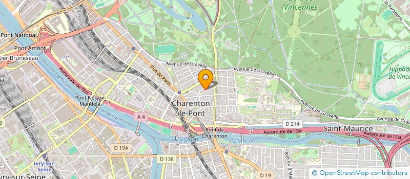 localisation de l'entreprise LA CARAVELLE  CHARENTON-LE-PONT