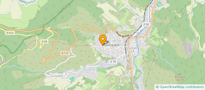 localisation de l'entreprise LA CARNAVERI DU VERMONT à QUILLAN
