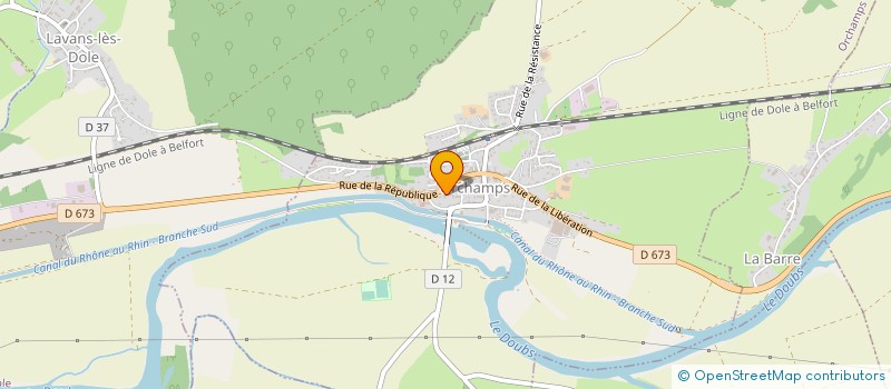 localisation de l'entreprise LA CAROTTE à ORCHAMPS