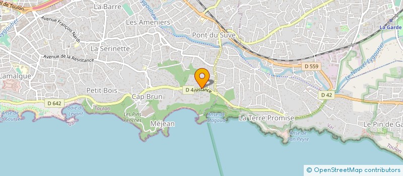 localisation de l'entreprise LA CAROUGE à TOULON