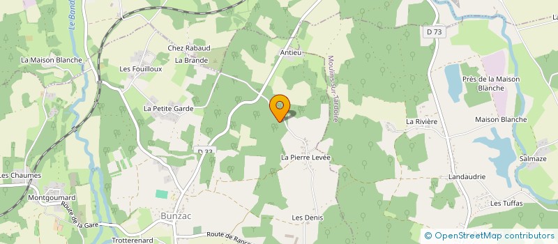 localisation de l'entreprise LA CARREE à BUNZAC
