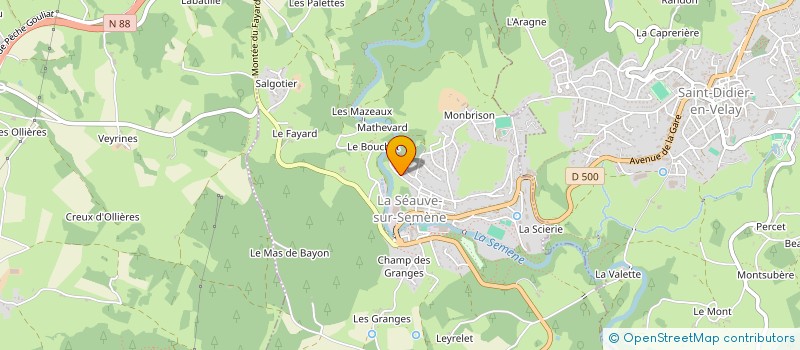 localisation de l'entreprise LA CARRIERE  LA SEAUVE-SUR-SEMENE