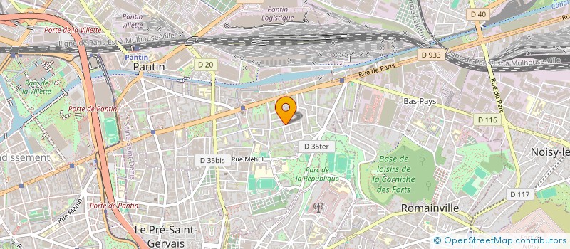 localisation de l'entreprise LA CARRIERE à PANTIN