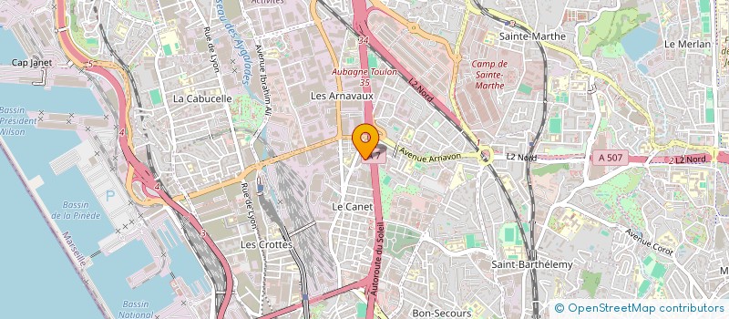 localisation de l'entreprise LA CARROSSERIE  MARSEILLE