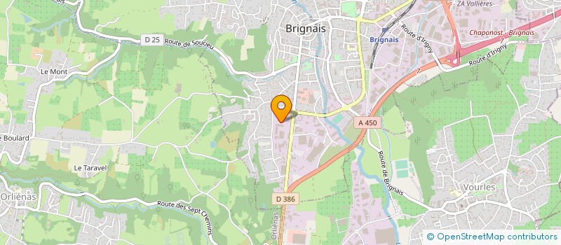 localisation de l'entreprise LA CARROSSERIE SAS à BRIGNAIS