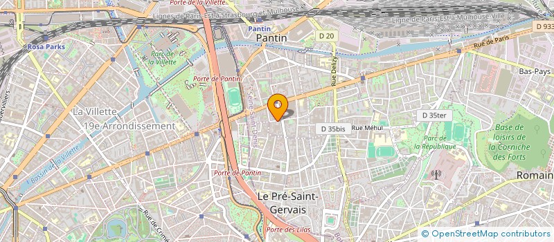 localisation de l'entreprise LA CARTE BUREAUTIQUE  PANTIN