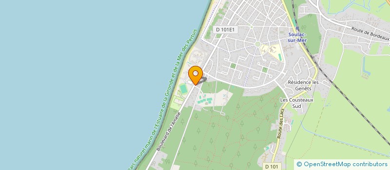 localisation de l'entreprise LA CARTE SOULACAISE  SOULAC-SUR-MER