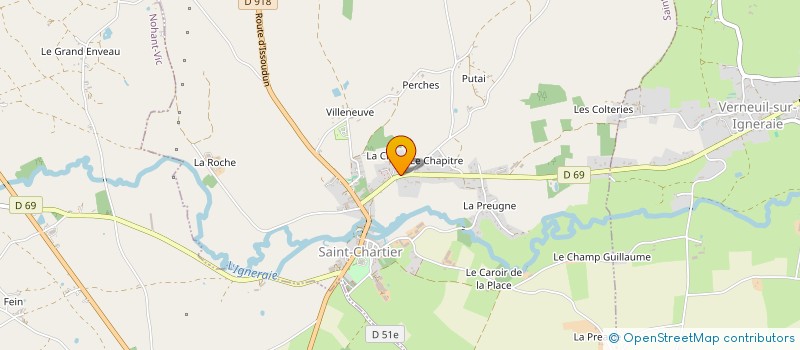 localisation de l'entreprise LA CARTERIENNE à SAINT-CHARTIER