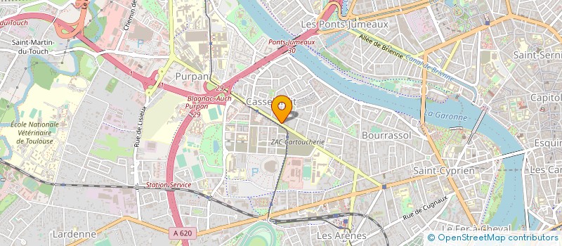 localisation de l'entreprise LA CARTOUTHEQUE à TOULOUSE