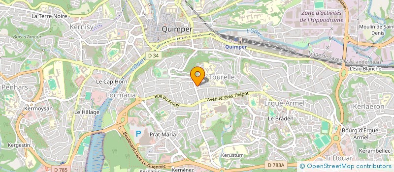 localisation de l'entreprise LA CASA à QUIMPER