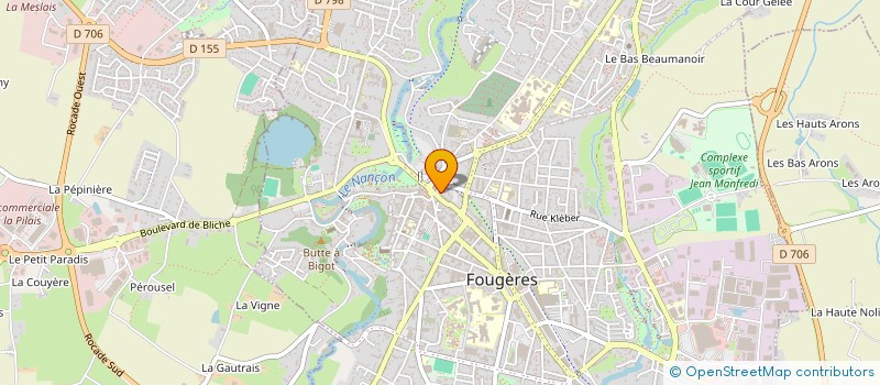 localisation de l'entreprise LA CASA DE PIZZA  FOUGERES