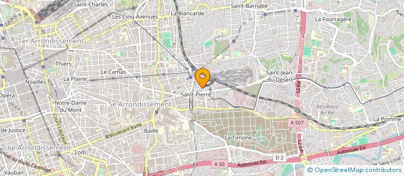 localisation de l'entreprise LA CASA DEL PIZZA 1 à MARSEILLE