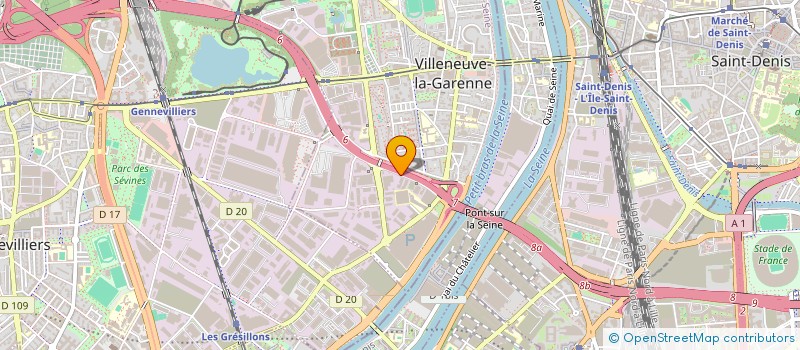 localisation de l'entreprise LA CASA DUBOIS  VILLENEUVE LA GARENNE