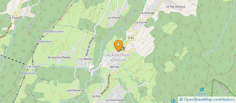 localisation de l'entreprise LA CASA PIZZ'  LES AVANCHERS-VALMOREL