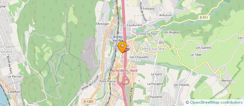 localisation de l'entreprise LA CASCADE  GRESY-SUR-AIX