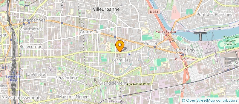 localisation de l'entreprise LA CASCADE  VILLEURBANNE