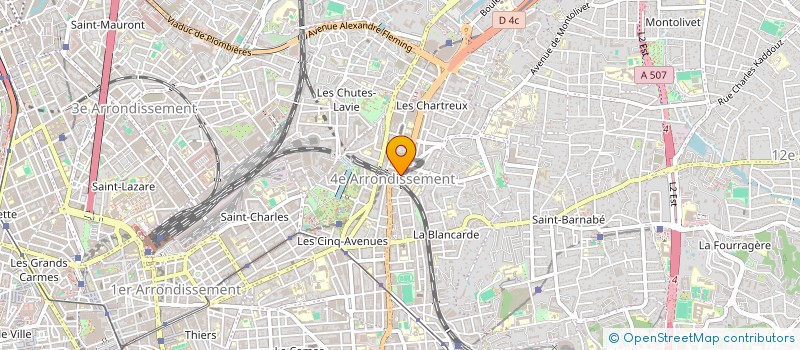 localisation de l'entreprise LA CASCADE à MARSEILLE 4EME