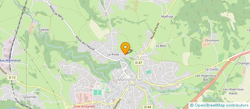 localisation de l'entreprise LA CASCADE DE FRANIE  MONISTROL-SUR-LOIRE