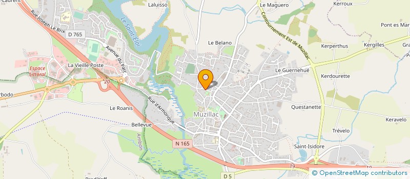 localisation de l'entreprise LA CASCADE DE PEN MUR  MUZILLAC