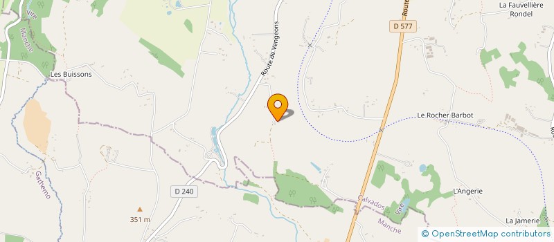 localisation de l'entreprise LA CASCADE DES ANIMAUX D'OR  VIRE-NORMANDIE