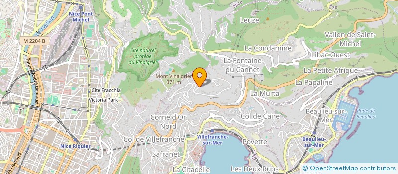 localisation de l'entreprise LA CASCADE DU CASTELLET II à VILLEFRANCHE-SUR-MER