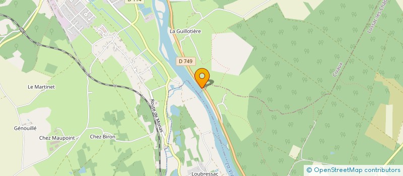 localisation de l'entreprise LA CASCADE DU VAL DE VIENNE  CIVAUX