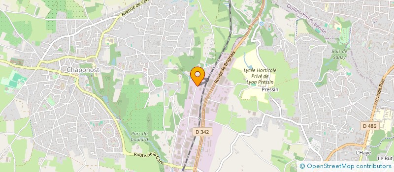 localisation de l'entreprise LA CASCADE ENCHANTEE  CHAPONOST