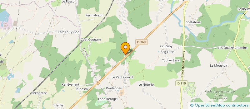 localisation de l'entreprise LA CASE A MOIN  CARNAC