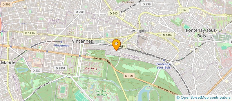 localisation de l'entreprise LA CASE DE L'OURS à FONTENAY-SOUS-BOIS