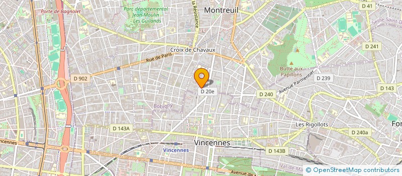 localisation de l'entreprise LA CASE DES TOUT-PETITS à MONTREUIL
