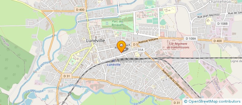 localisation de l'entreprise LA CASE EN FALAFA  LUNEVILLE